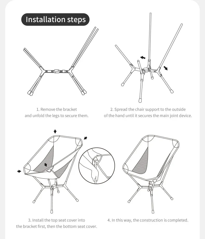 Naturehike Shanhian YL01 Lightweight Chair - Black