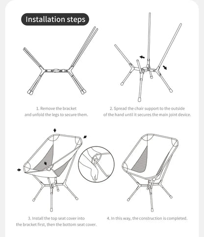 Naturehike Shanhian YL01 Lightweight Chair - Black