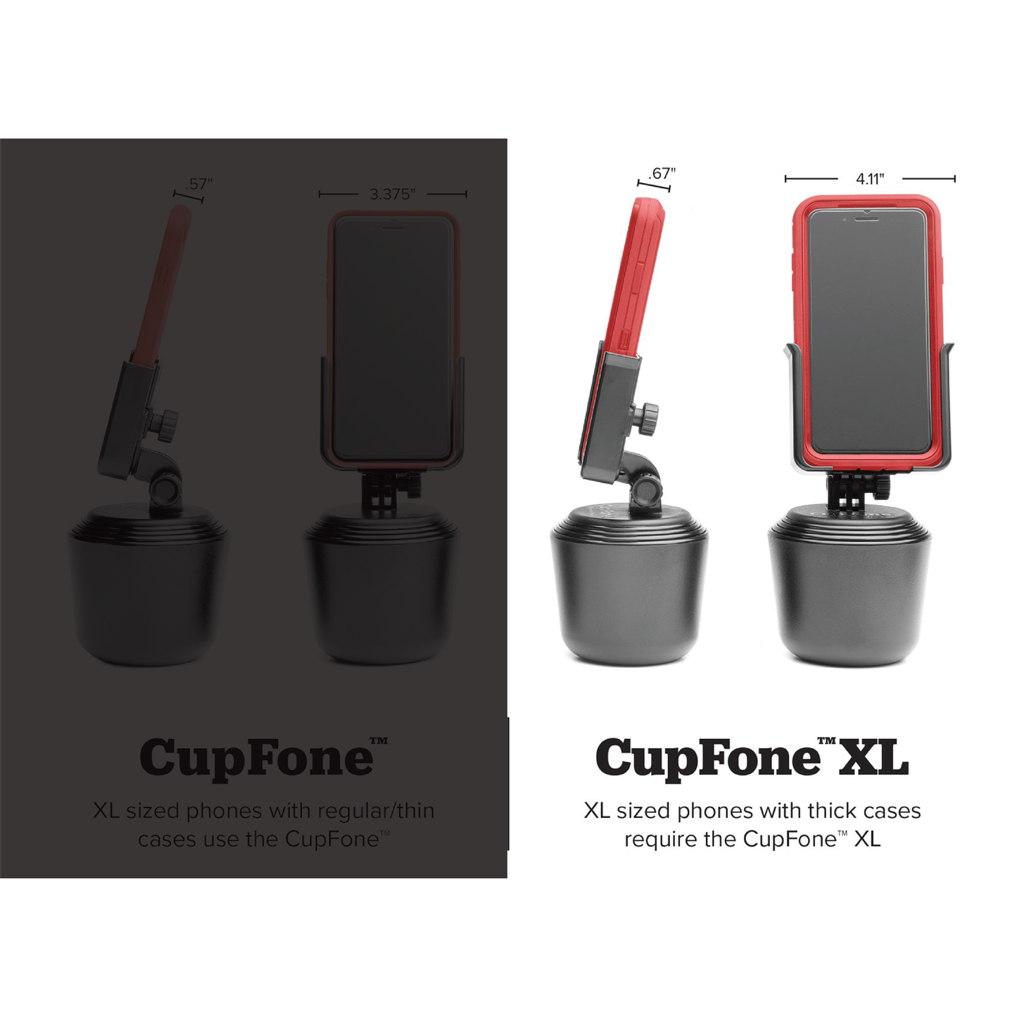 WEATHERTECH | CUPFONE XL UNIVERSAL PORTABLE CELL PHONE HOLDER