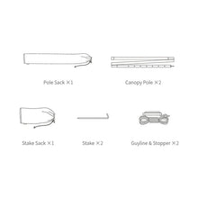 IKAMPER | CANOPY POLES PAIR WITH STAKE & GUYLINE