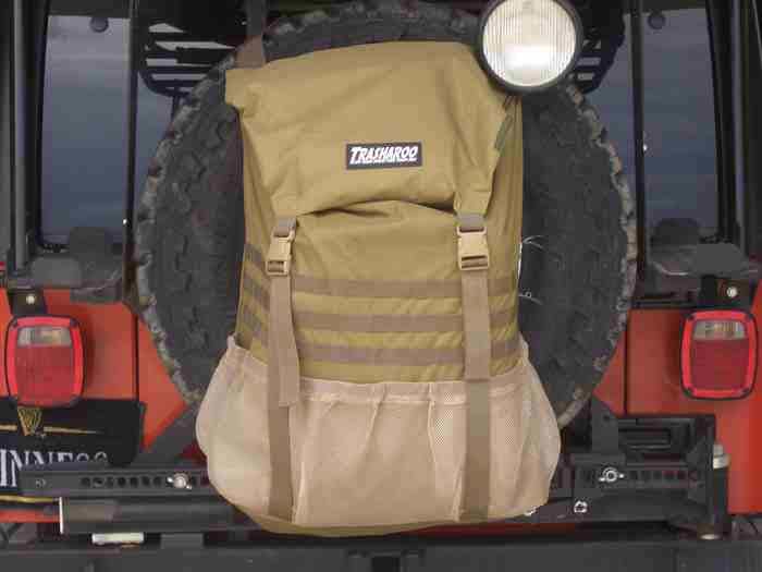 TRASHAROO | SPARE TIRE TRASH BAG FITS TIRES FROM 29″ TO 40″ HAULS UP TO 50 LBS OF WEIGHT | TAN