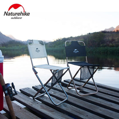 Naturehike MZ01 Foldable stools with back - Black