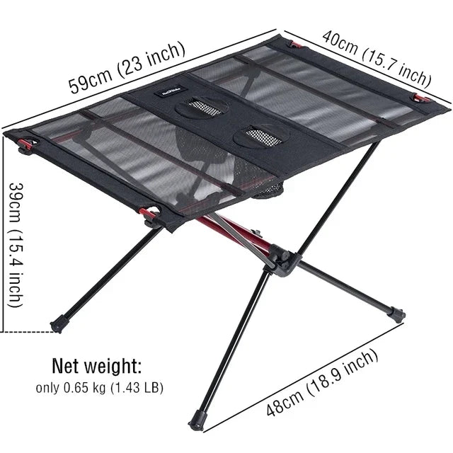 Naturehike FT07 foldable camping table - Black