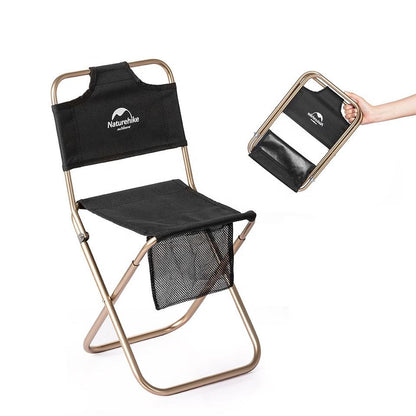 Naturehike MZ01 Foldable stools with back - Black