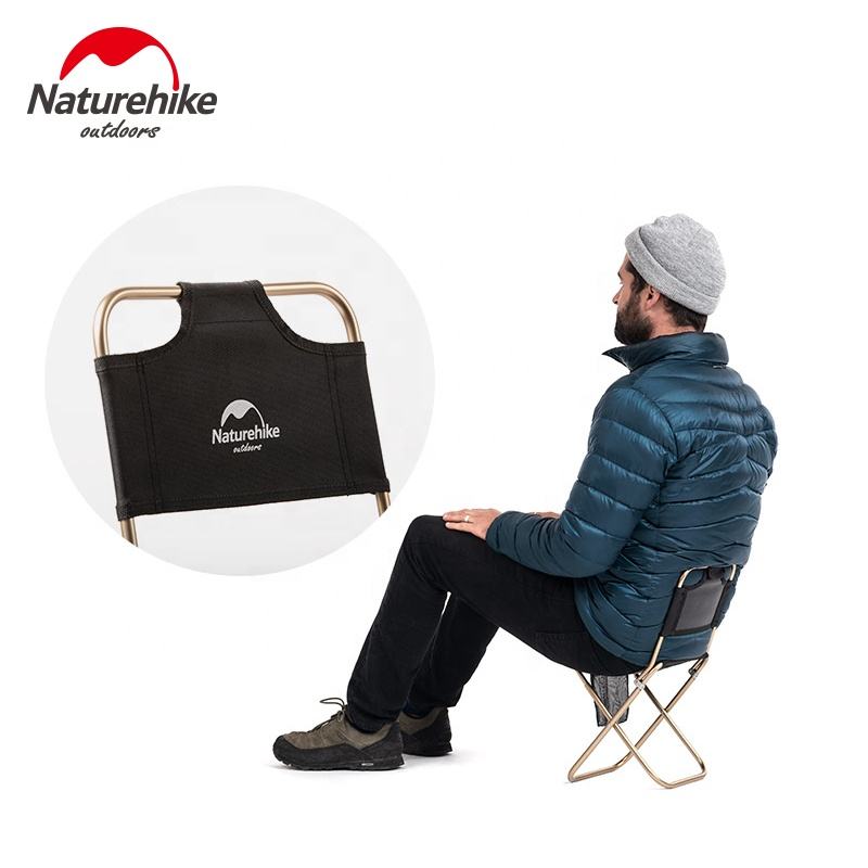 Naturehike MZ01 Foldable stools with back - Black