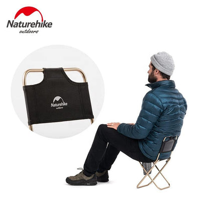 Naturehike MZ01 Foldable stools with back - Black