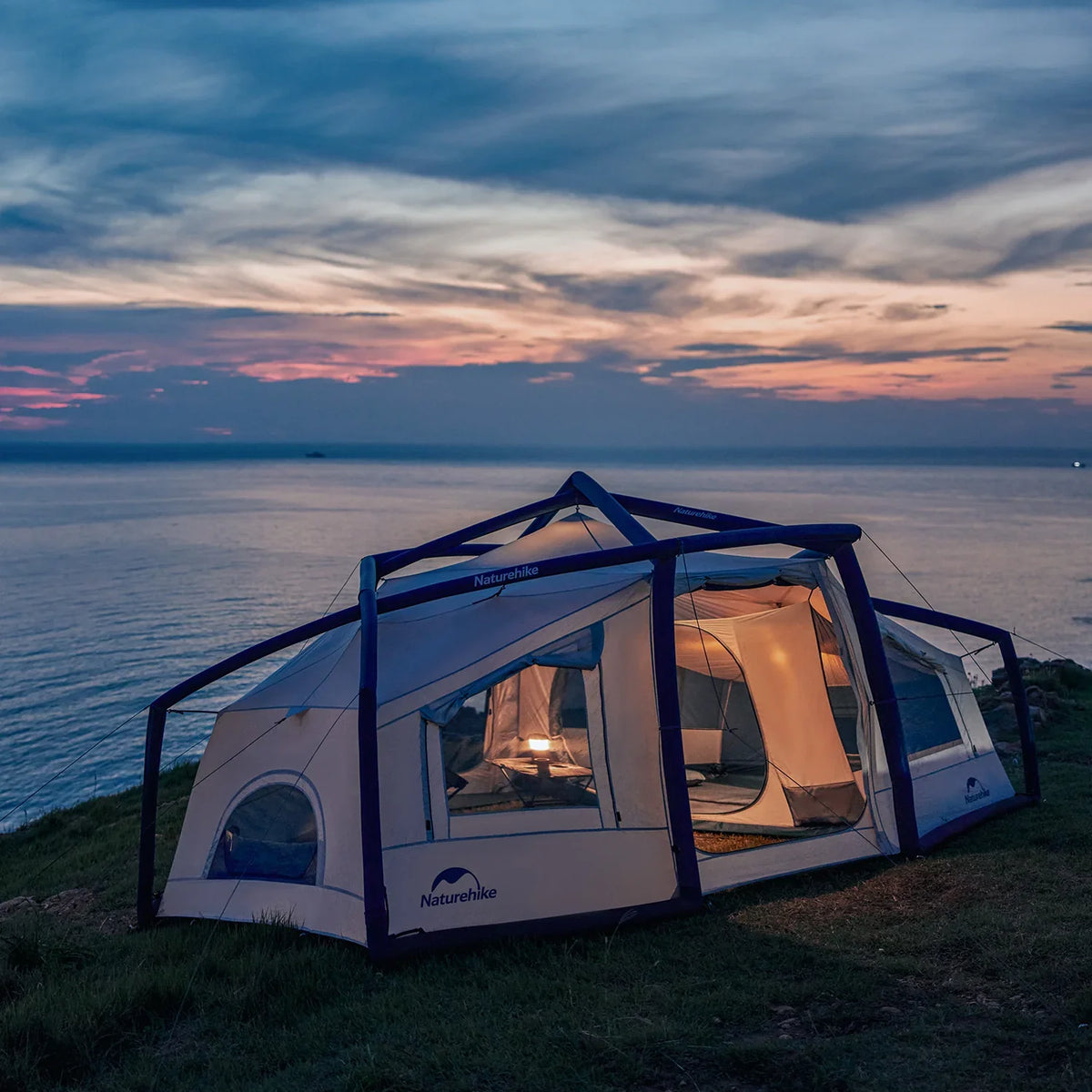 Naturehike Lingfeng Air 12.0 LightWeight Inflatable Tent 450x260x190 - Blue/White