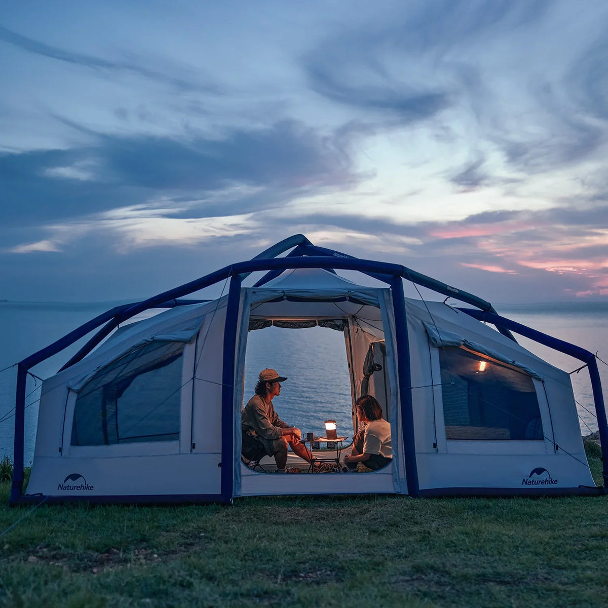 Naturehike Lingfeng Air 12.0 LightWeight Inflatable Tent 450x260x190 - Blue/White