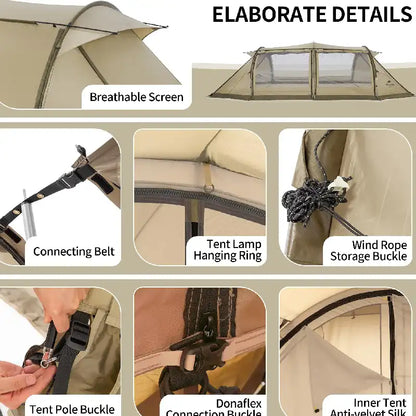 Naturehike Aries Alpha Tunnel Tent- Khaki