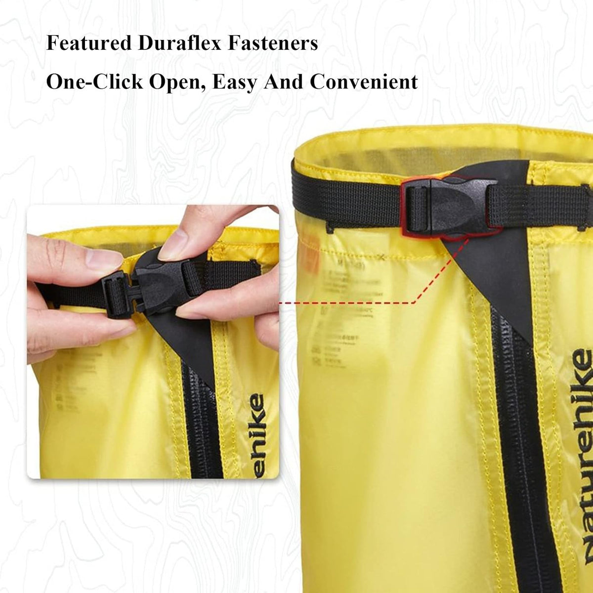 Naturehike Ultralight Nylon Gaiters L (44-46) - Yellow
