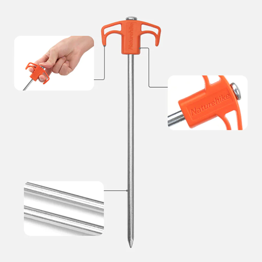 Naturehike Camping Iron Ground Nail Orange