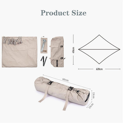 Naturehike Pleased-Cotton square Canopy without pole - Green