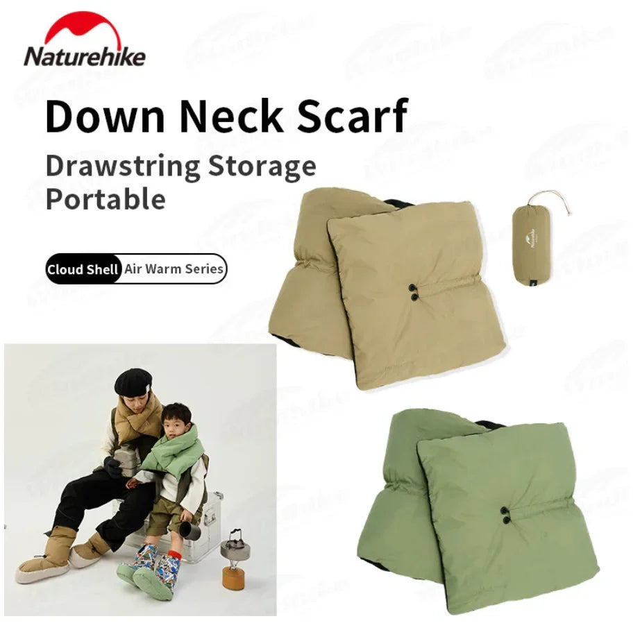 Naturehike drawstring down scarf - Green