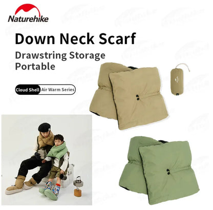 Naturehike drawstring down scarf - Green