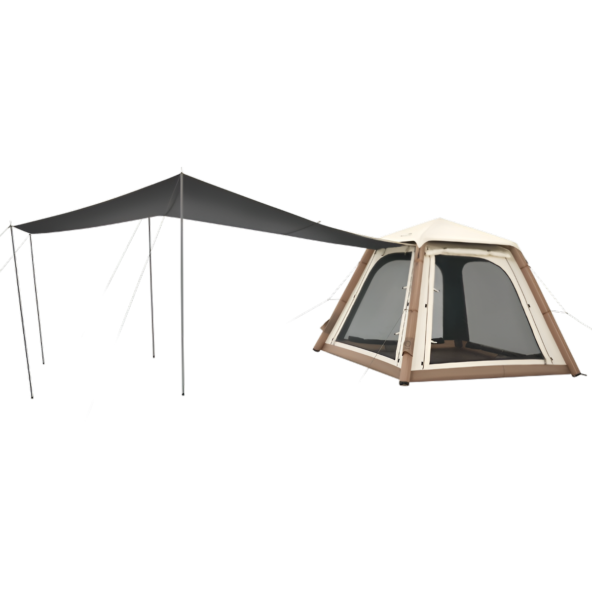 Naturehike Ango Pro Inflatable Tent 240x240x180 - Khaki/Brown