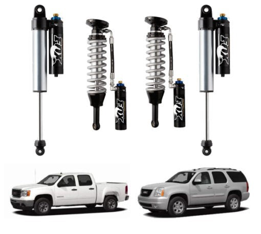FOX | 0-3″ FRONT & 0-1.5″ REAR 2.5 FACTORY RESI ADJUSTABLE SHOCKS KIT | CHEVY/GMC 1500 4WD 2007-2018/TAHOE 4WD 2007-2014/YUKON 4WD 2007-2014