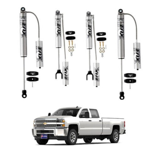 FOX | 0-1″ FRONT & 0-1″ REAR 2.0 PERFORMANCE RESI SHOCKS KIT | CHEVY/GMC 2500HD 4WD 2011-2019