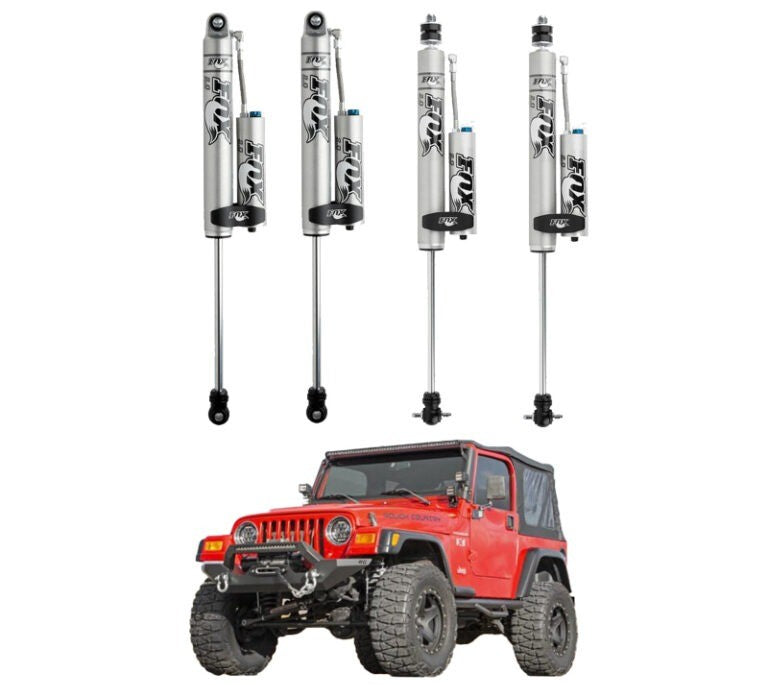 FOX | 3-4.5″ FRONT & 4-6″ REAR 2.0 PERFORMANCE RESI ADJUSTABLE SHOCKS KIT | TJ 4WD 1997-2006