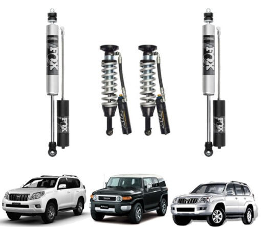 FOX | 0-3″ FRONT 2.5 FACTORY RESI ADJUSTABLE & 2-3″ REAR 2.0 PERFORMANCE RESI SHOCKS KIT | FJ CRUISER 4WD 2007-2022/PRADO 120 4WD 2003-2009/PRADO 150 4WD 2010-2023