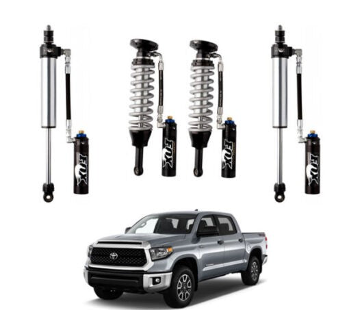 FOX | 0-3″ FRONT & 0-1.5″ REAR 2.5 FACTORY RESI ADJUSTABLE SHOCKS KIT | TUNDRA 4WD 2007-2021