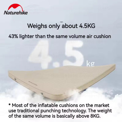 Naturehike Yugu Double Comfort Automatic Inflatable Cushion With Inner Inflatable Pump 200x132x12 - Beige