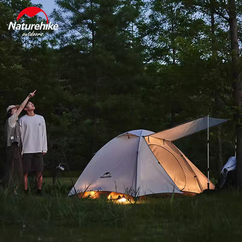 Naturehike Yunchuan Series Tent - Light Coffee Brown (210*(45+140+45)*115)