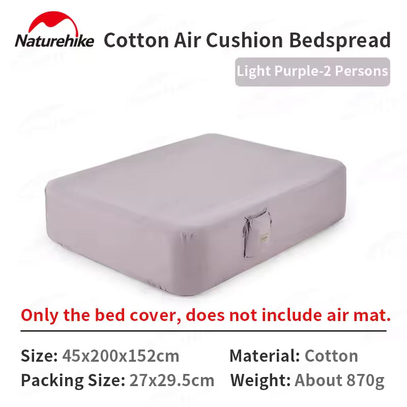 Naturehike Half Summer - Cotton Air Cushion Bedspread Cover Double- Lavender