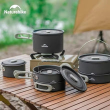 Naturehike Wild Trekking Aluminium Alloy Pot Set - Dark Grey (4pcs)
