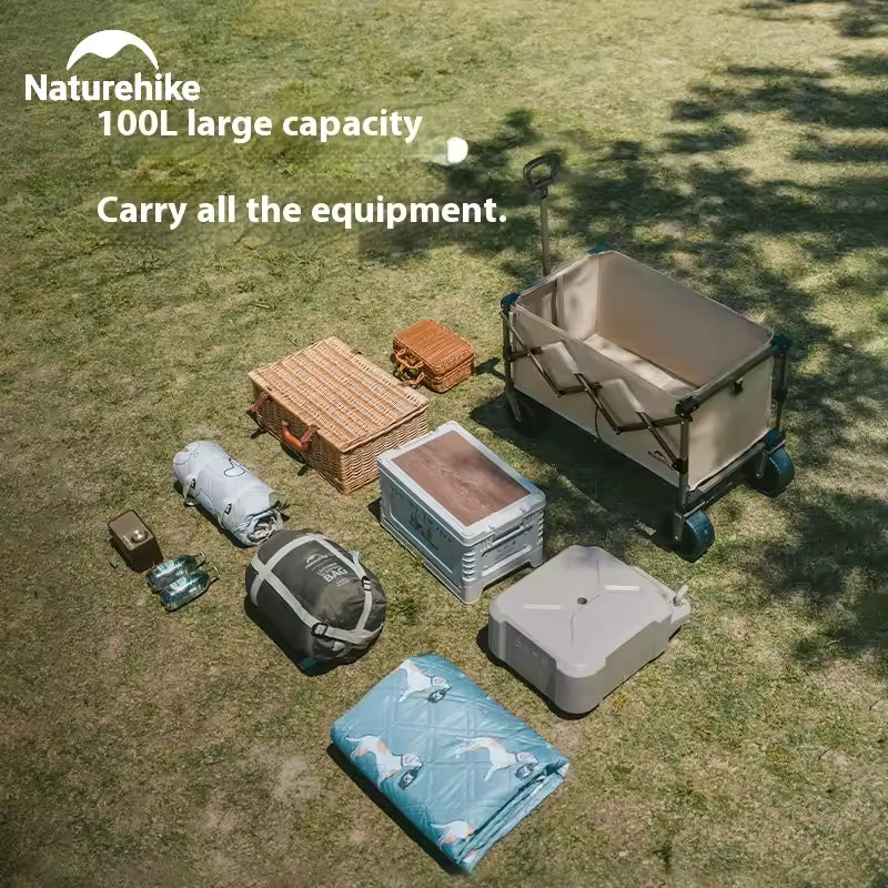 Naturehike Lightweight Folding Trolley 70L - Smoke Gray