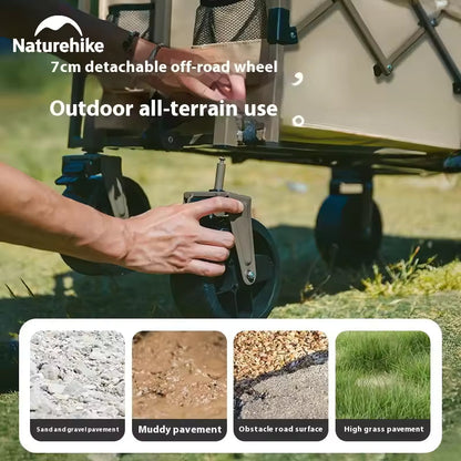 Naturehike Lightweight Folding Trolley 70L - Smoke Gray