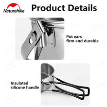 Naturehike 3 in 1 Pot Set - Stainless Steel