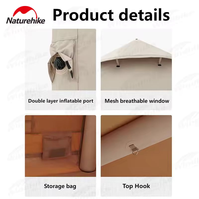 Naturehike Extend Air 17.2 Inflatable Tent - Quicksand Gold (Camp Version) (480*360*250)