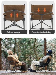 Naturehike Nightfall L04 Quick-Opening Folding Chair - Dark Coffee