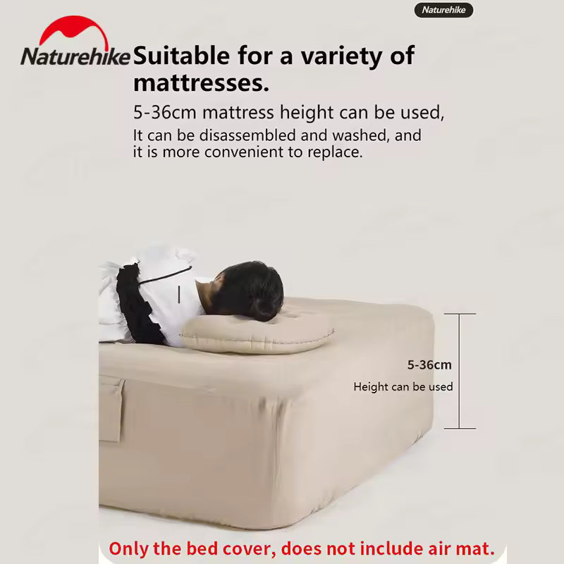 Naturehike Half Summer - Cotton Air Cushion Bedspread Cover Double- Lavender