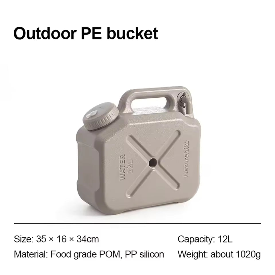 Naturehike Outdoor PE water bucket 12L - Khaki