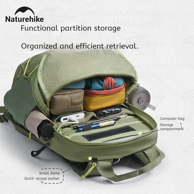 Naturehike Oxygen Glam-Short-Distance Commuting Travel Backpack 20L - Space Black