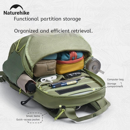 Naturehike Oxygen Glam-Short-Distance Commuting Travel Backpack 20L - Space Black