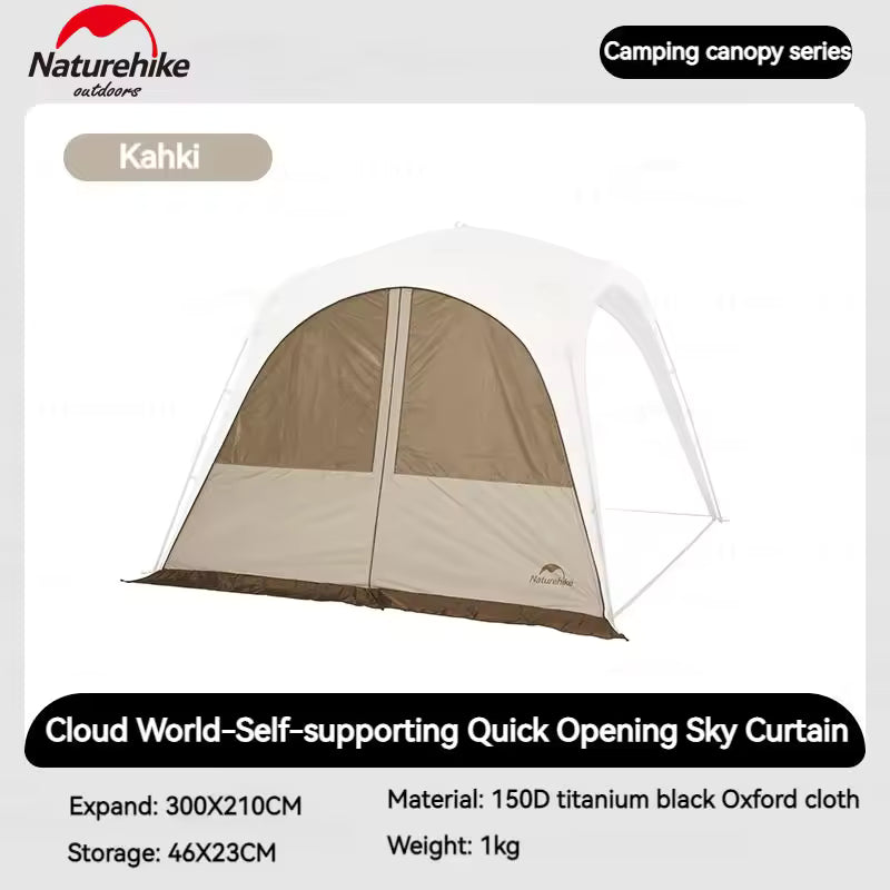 Naturehike Door Curtain for (Cloud Boundar Quick Opening Canopy - Hexagonal) - Quicksand Gold