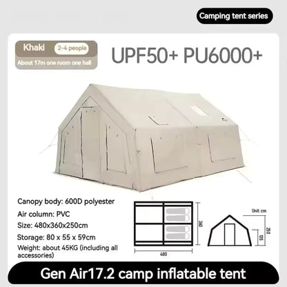 Naturehike Extend Air 17.2 Inflatable Tent - Quicksand Gold (Camp Version) (480*360*250)