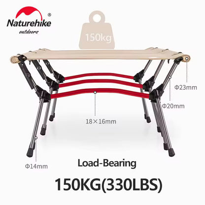 Naturehike Single Ultralight Foldable Camping Cot 190x65x38 - Khaki