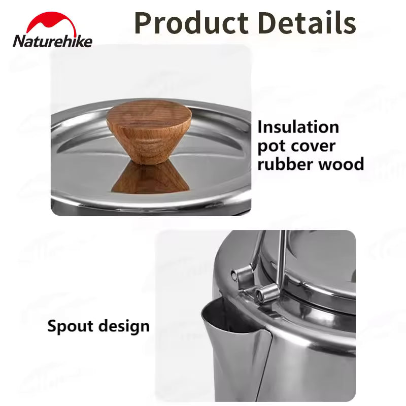 Naturehike 3 in 1 Pot Set - Stainless Steel