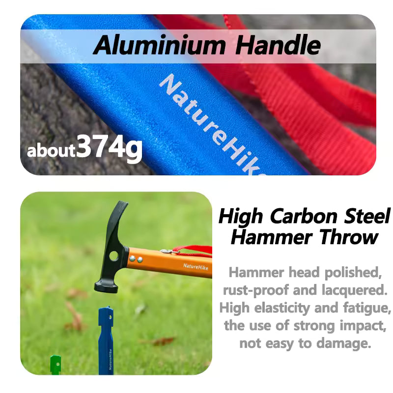 Naturehike Aluminium Multifunctional Outdoor Hammer - Orange