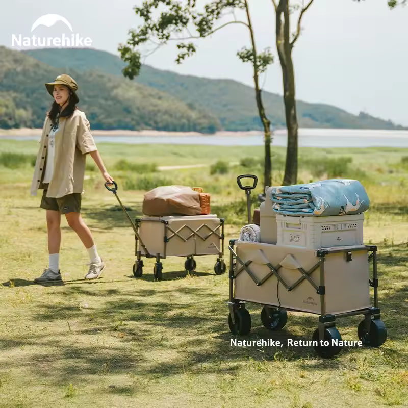 Naturehike Lightweight Folding Trolley 70L - Smoke Gray