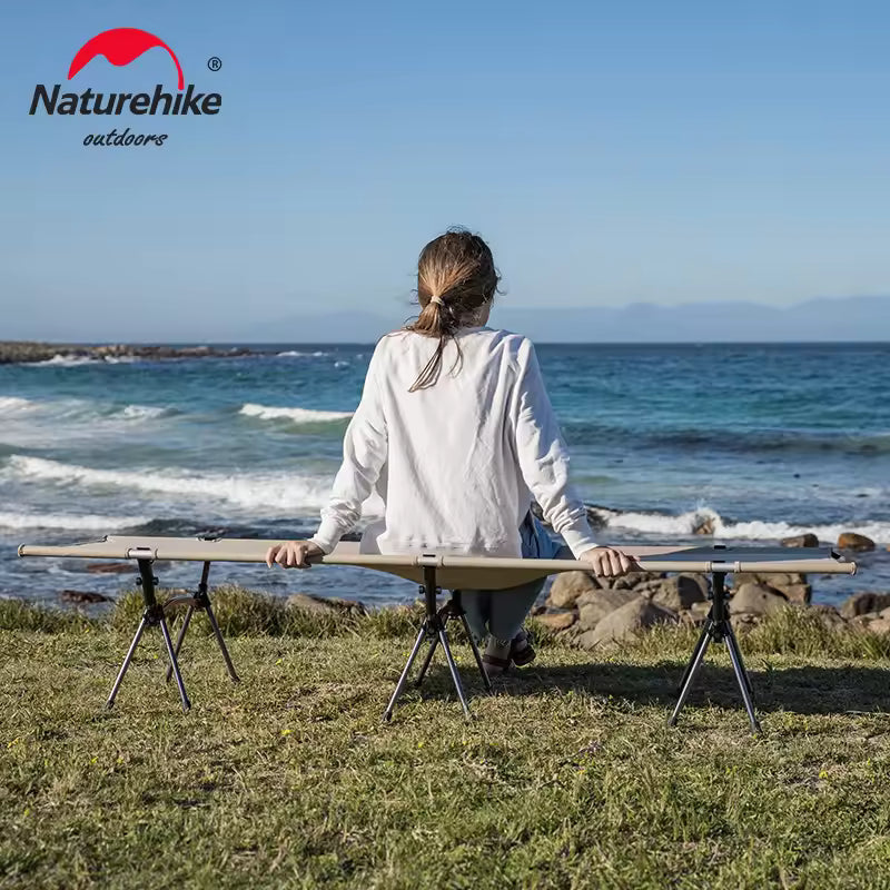 Naturehike Single Ultralight Foldable Camping Cot 190x65x38 - Khaki