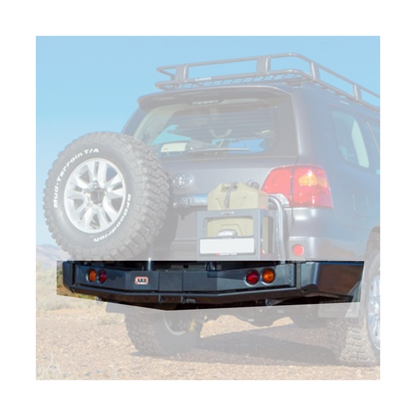 ARB | REAR BAR WITH JERRY CAN HOLDER LEFT SIDE AND SPARE TIRE CARRIER RIGHT SIDE | LC200