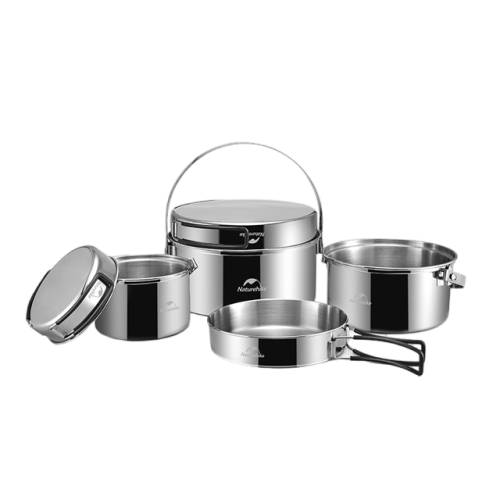 Naturehike 3 in 1 Pot Set - Stainless Steel