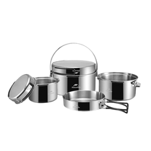 Naturehike 3 in 1 Pot Set - Stainless Steel