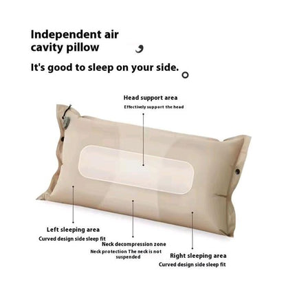 Naturehike D Series Automatic Inflatable Single Cushion with Built-in Pillow 200x65x3 - Khaki