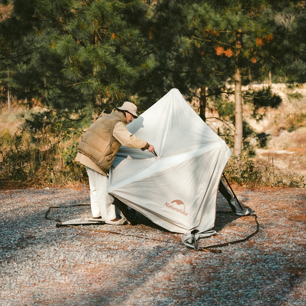 Naturehike Door Curtain for (Cloud Boundar Quick Opening Canopy - Hexagonal) - Quicksand Gold