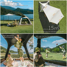 Naturehike Ango Automatic 4 people with canopy Tent 240x240x175 - Oka Brown